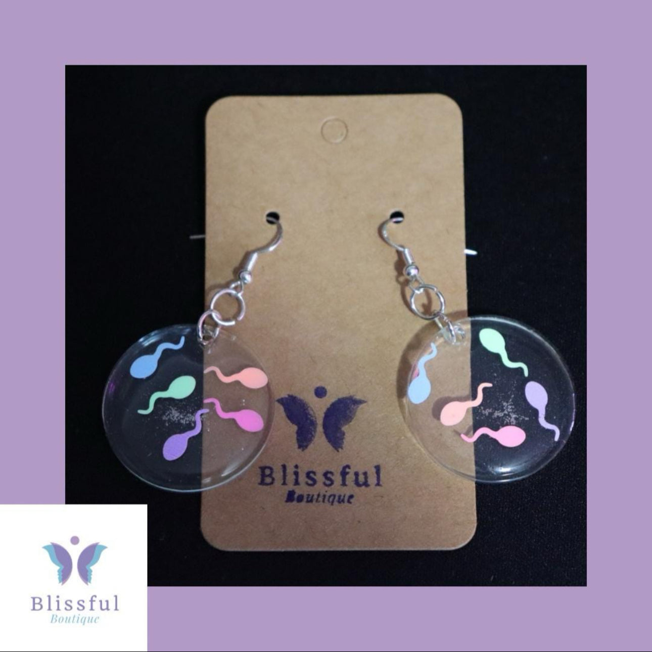 Colourful Sperm Earrings