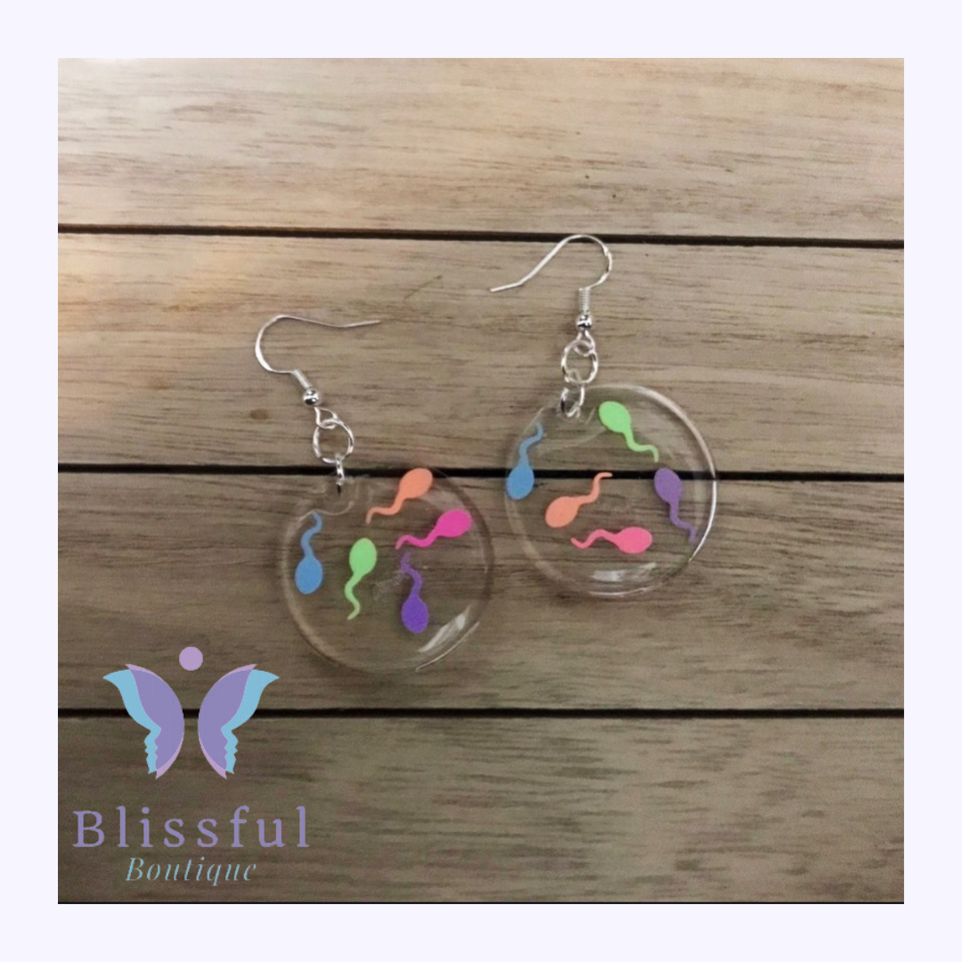 Colourful Sperm Earrings
