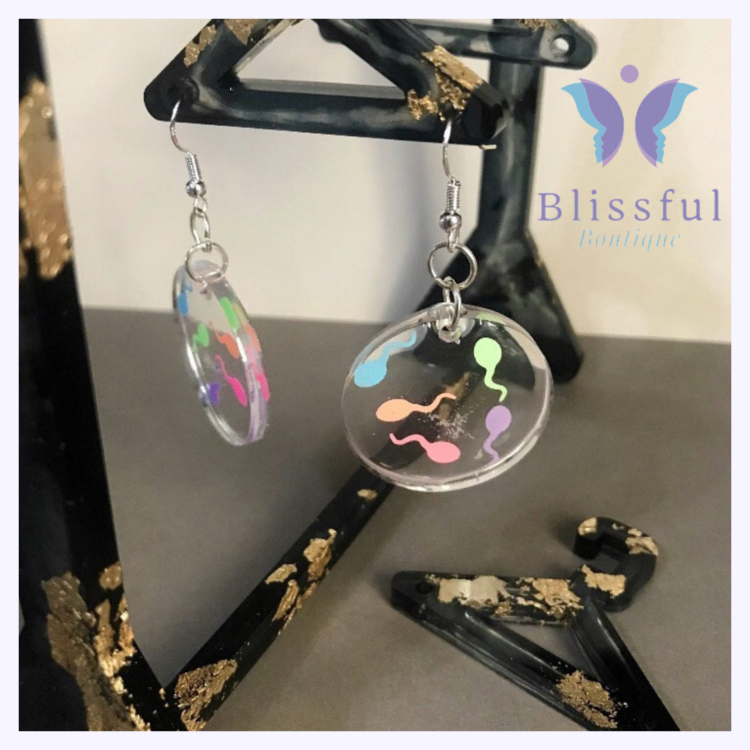 Colourful Sperm Earrings