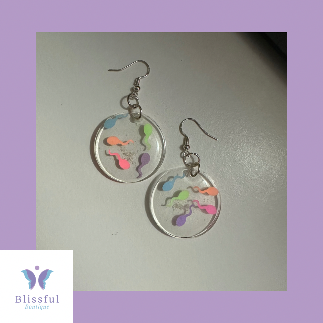 Colourful Sperm Earrings