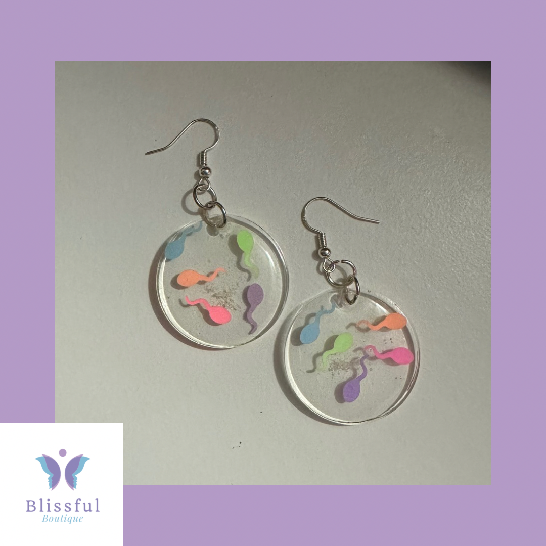 Colourful Sperm Earrings