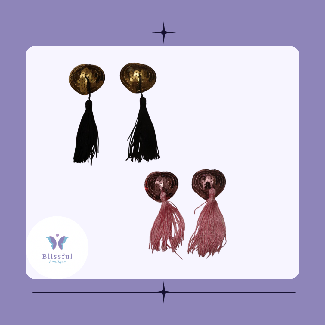 Stick on Heart Shaped Nipple Tassels