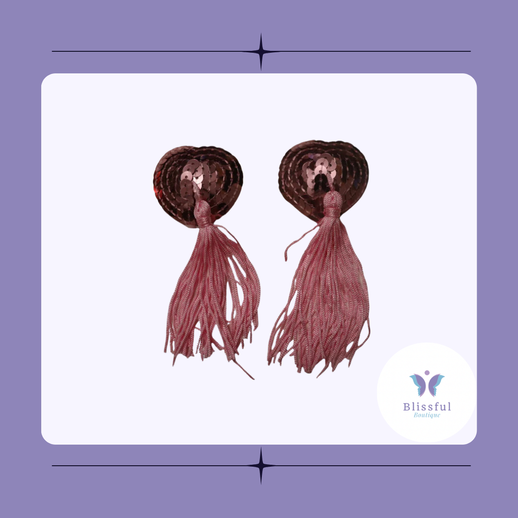 Stick on Heart Shaped Nipple Tassels