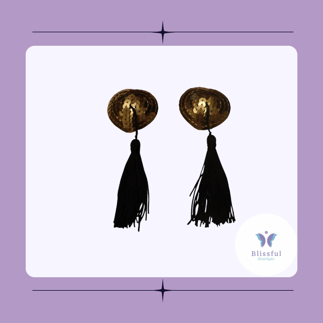 Stick on Heart Shaped Nipple Tassels