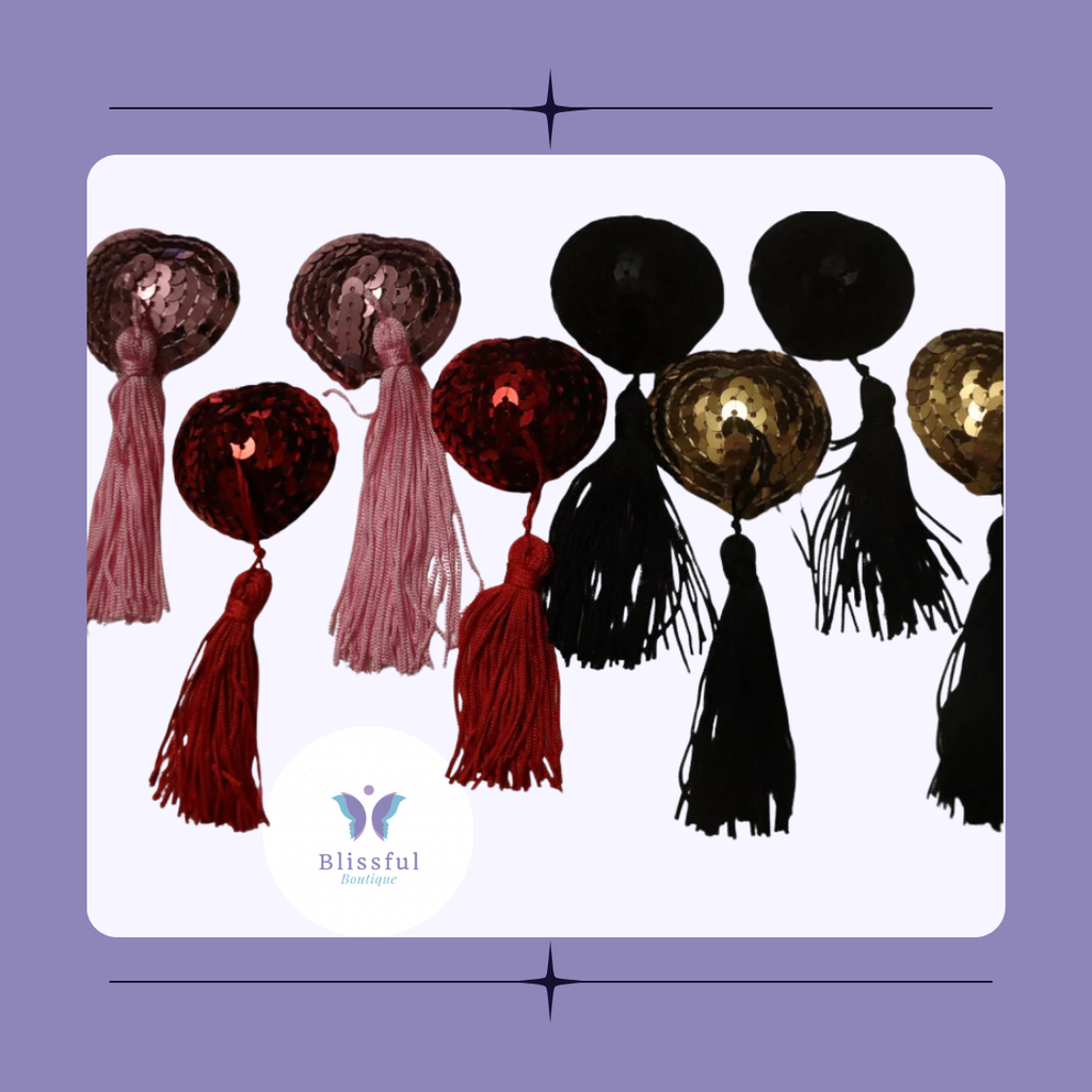 Stick on Heart Shaped Nipple Tassels
