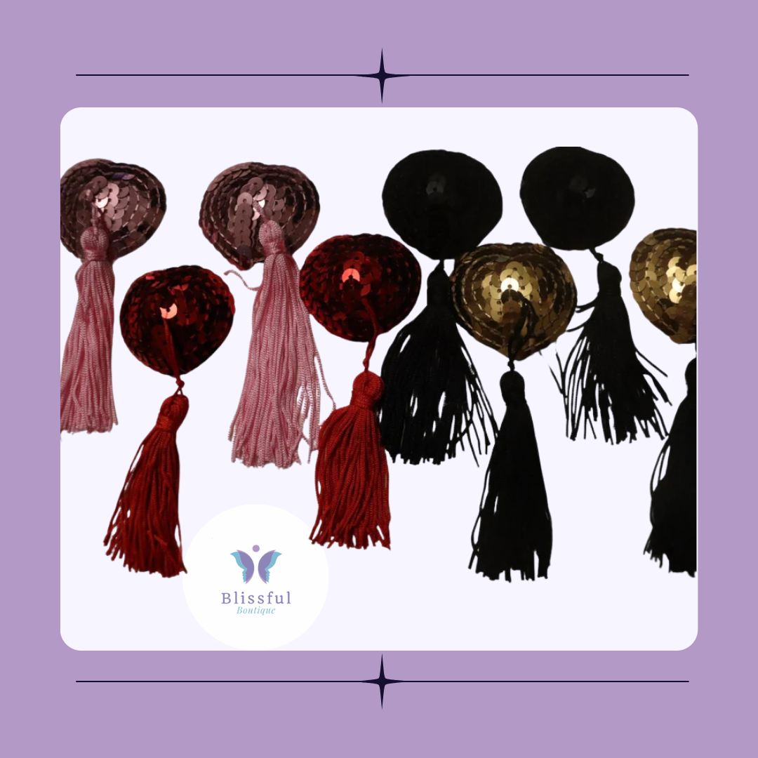 Stick on Heart Shaped Nipple Tassels