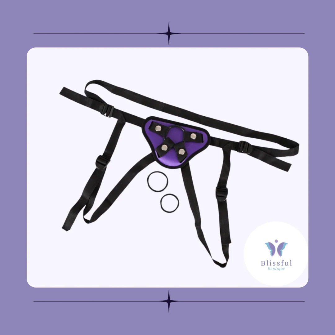Purple And Black Universal Harness Strap On
