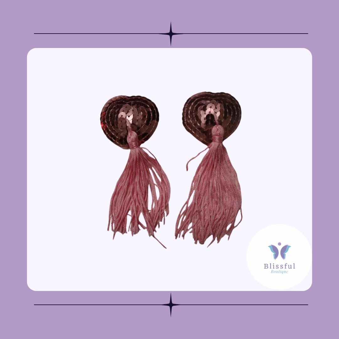 Stick on Heart Shaped Nipple Tassels