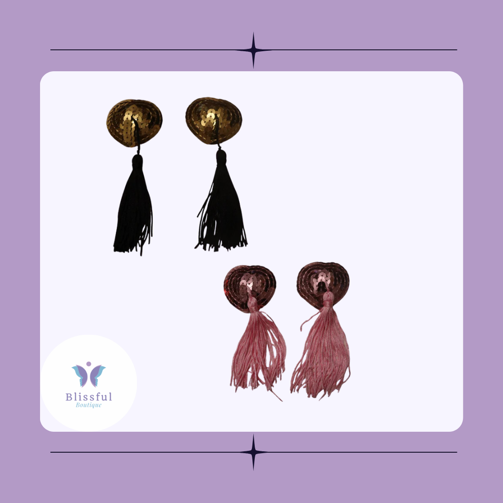 Stick on Heart Shaped Nipple Tassels