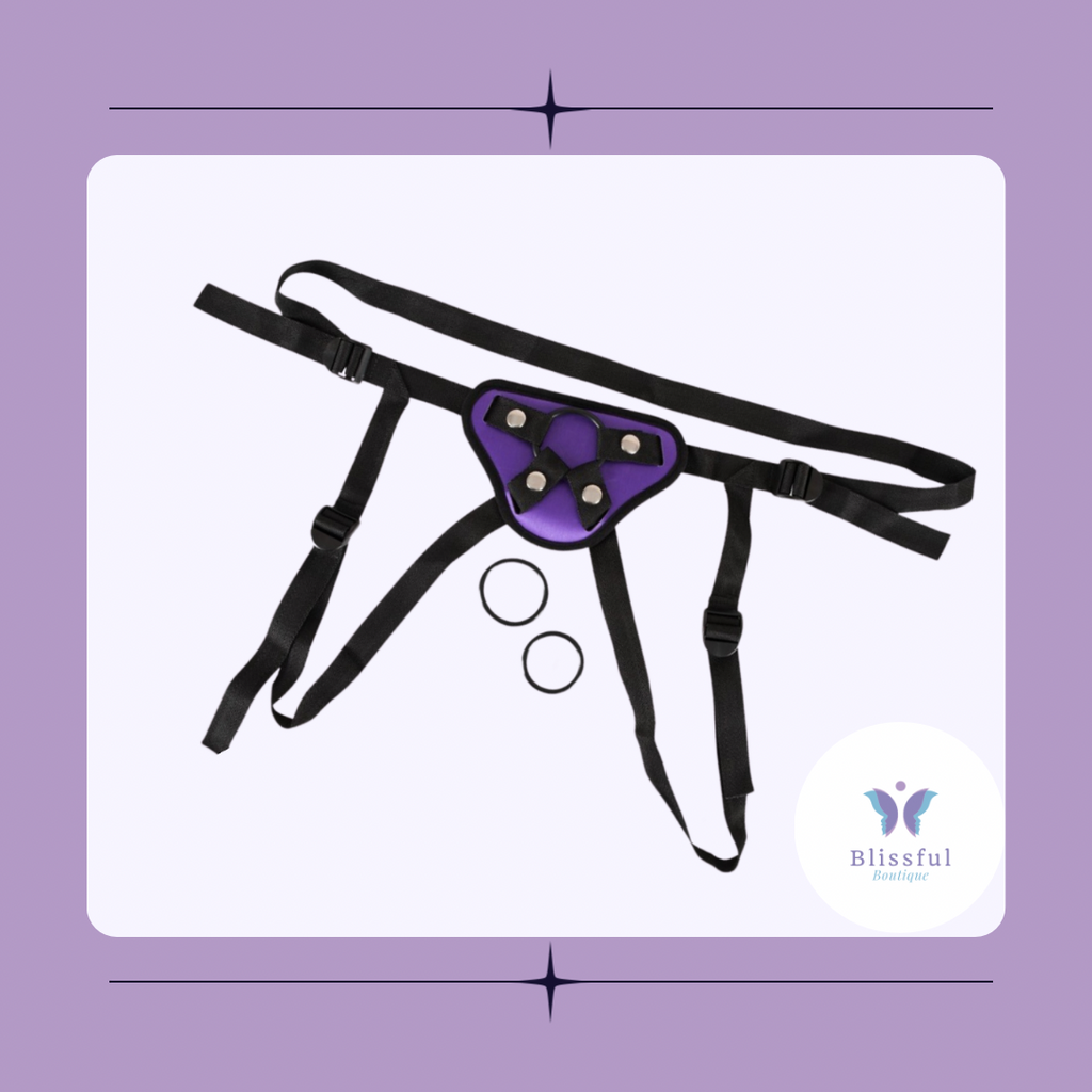 Purple And Black Universal Harness Strap On