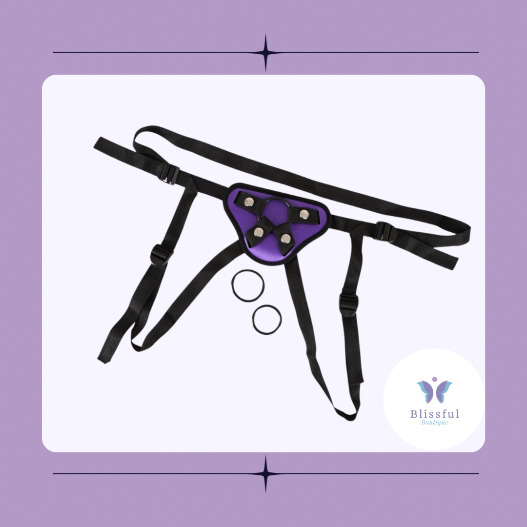 Purple And Black Universal Harness Strap On